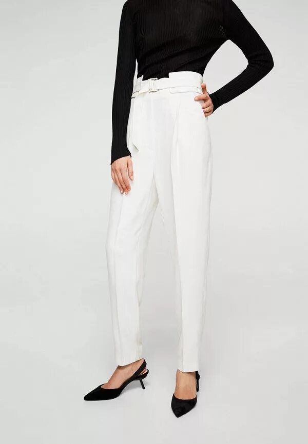 белые шерстяные брюки