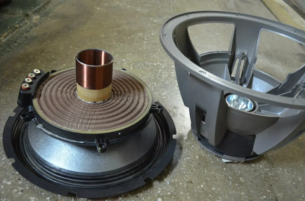 Катушка на нч динамик. Перемотка динамиков. Ремонт динамиков. Диффузор. Обмотка громкоговорителя.