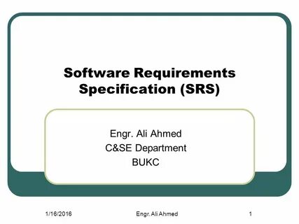 Specify requirement