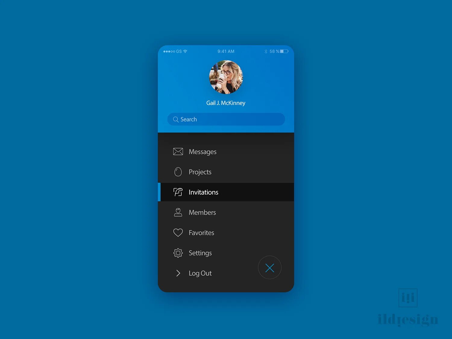 Menu interface