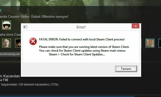 Ошибка Steam Fatal Error. Fatal Error КС го. Ошибка при запуске КС го Fatal Error. Fatal Error failed to connect with local Steam client process CS go. Build failed with error code 1