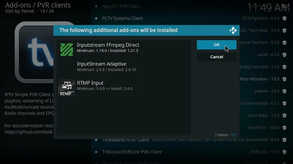 Simple client. PVR IPTV simple client. Kodi IPTV. Pvr1 что такое.