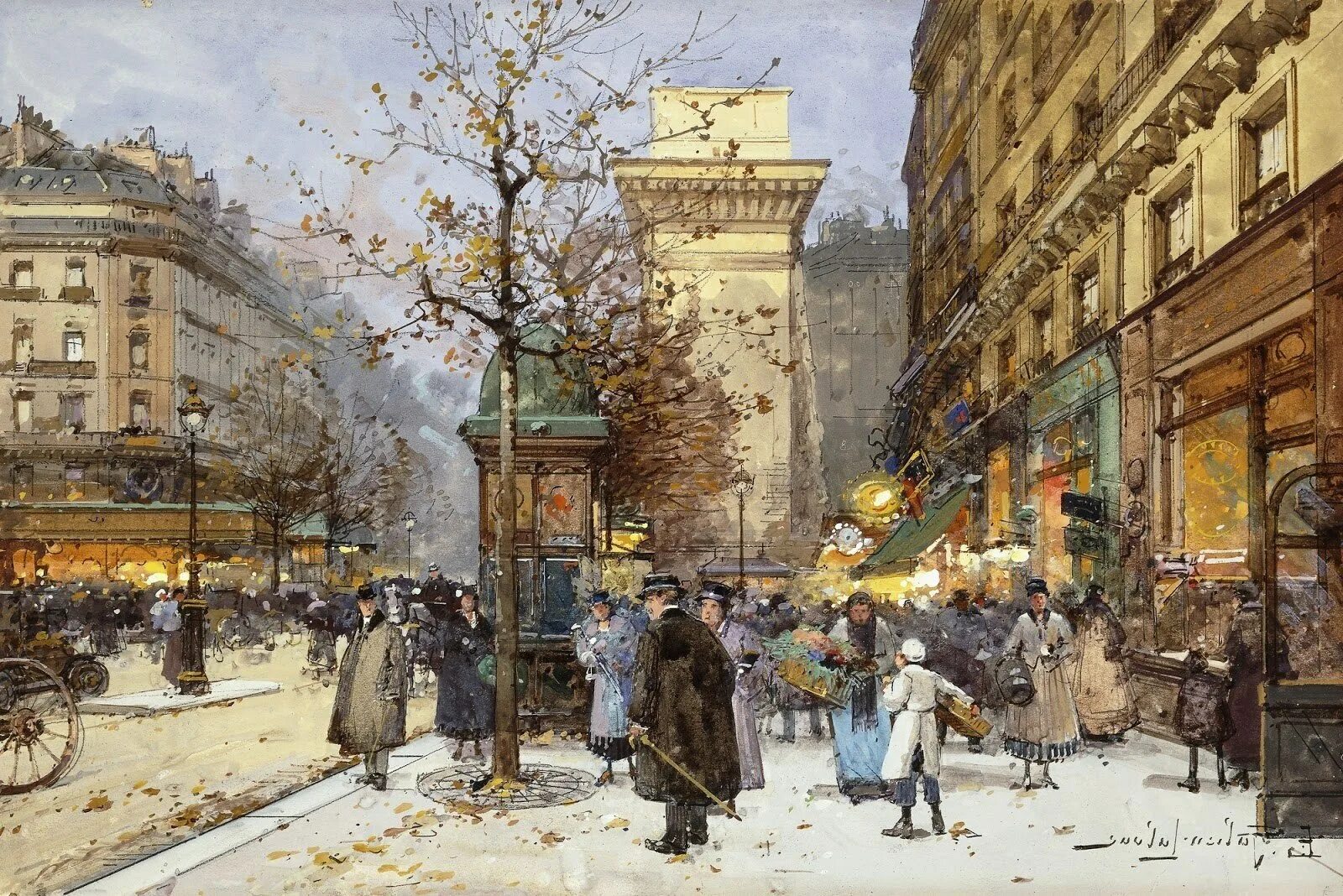 Франция xix. Гальен-лалу эжен (1854–1941). художник франция эжен гальен лалу. париж бульвар сен дени. эжен гальен-лалу. париж год.