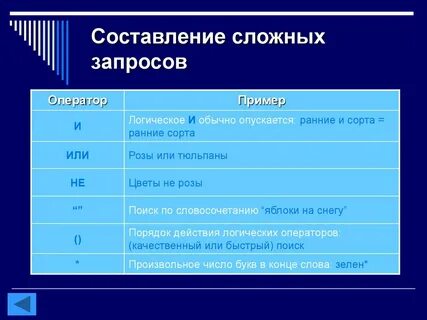 Система запросов информатика