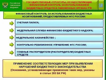Финансирование таможенных органов
