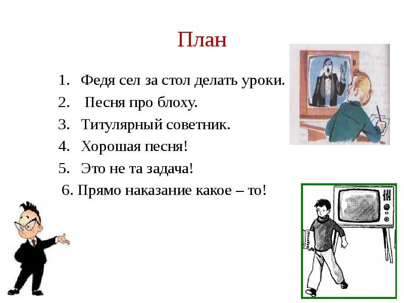 Телефон 3 класс читать. План по рассказу Федина задача Носова. План по рассказу Федина задача 3 класс литературное чтение. План по рассказу Федина задача 3 класс. План к рассказу Носова Федина задача 3 класс.