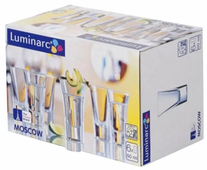 Luminarc 6. Набор стопок luminarc moscow h5067 50 мл, 6 шт. luminarc moscow 50мл. стопки luminarc moscow.