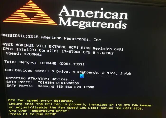 Fan fail. American megatrends. american megatrends cpu fan error. american megatrends error. cpu fan speed error detected.
