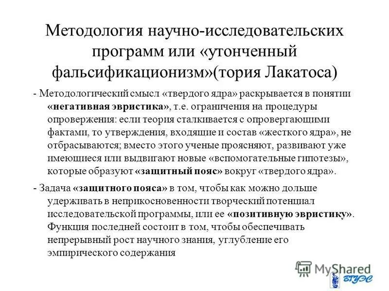 Концепция исследовательских программ