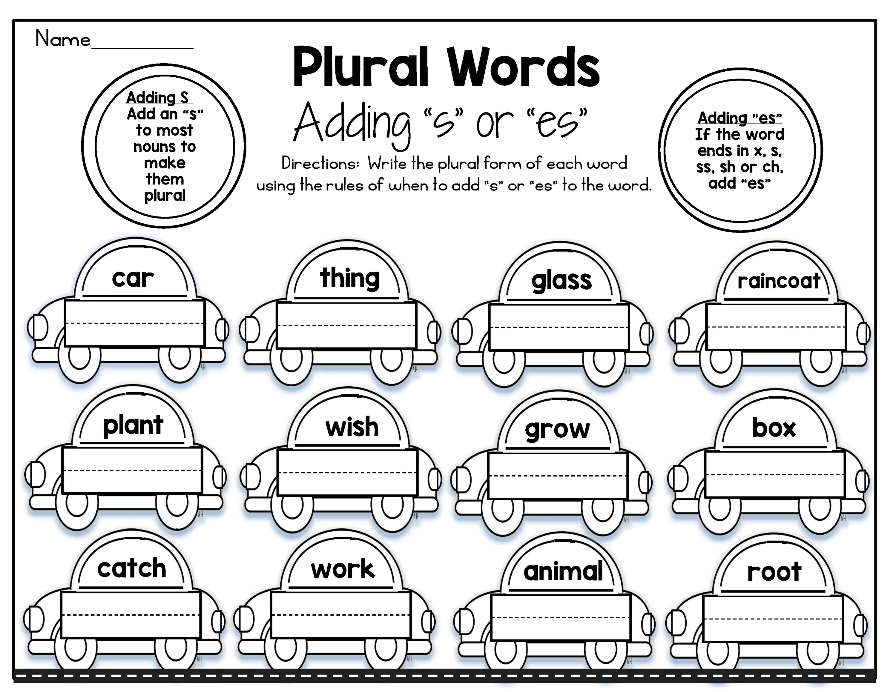 Add words. Plurals worksheets. s es plurals worksheet. plural words. plural words worksheet.