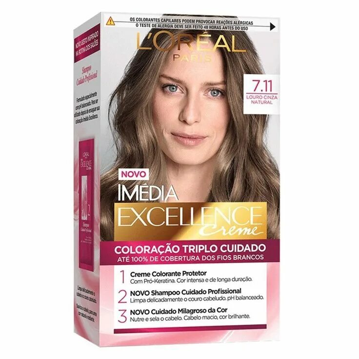 Краска лореаль пепельный отзывы. Лореаль экселанс 7.11. Excellence Creme Loreal 7,7. Краска Excellence 8.11 ультра пепельный. Краска l'Oreal Excellence 7.11.