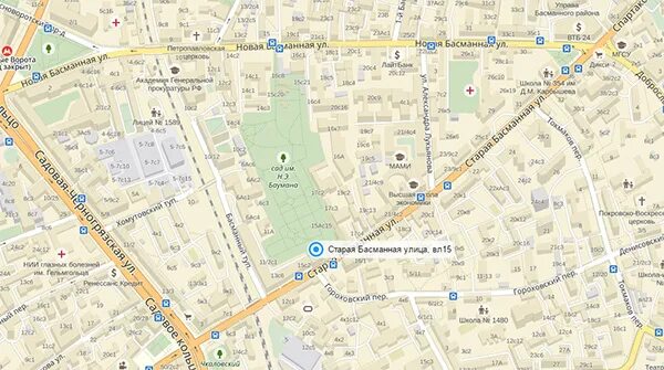 20, кор. Старая басманная, д. Новая басманная улица москва на карте. Москва, ул. Новая басманная 25.