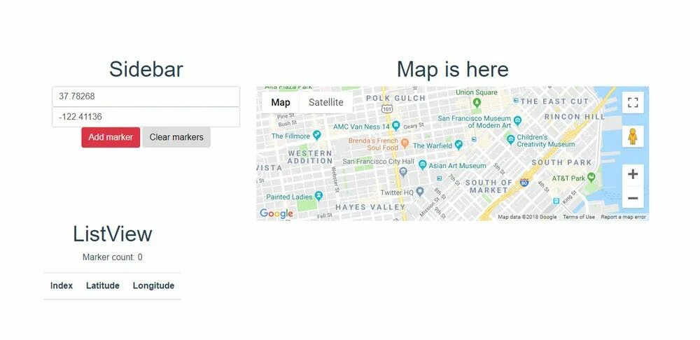 Map component