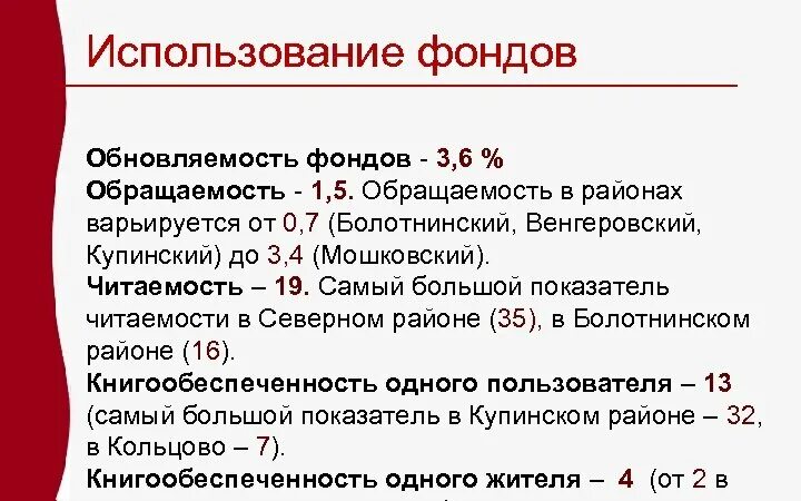 Формулы библиотечных фондов