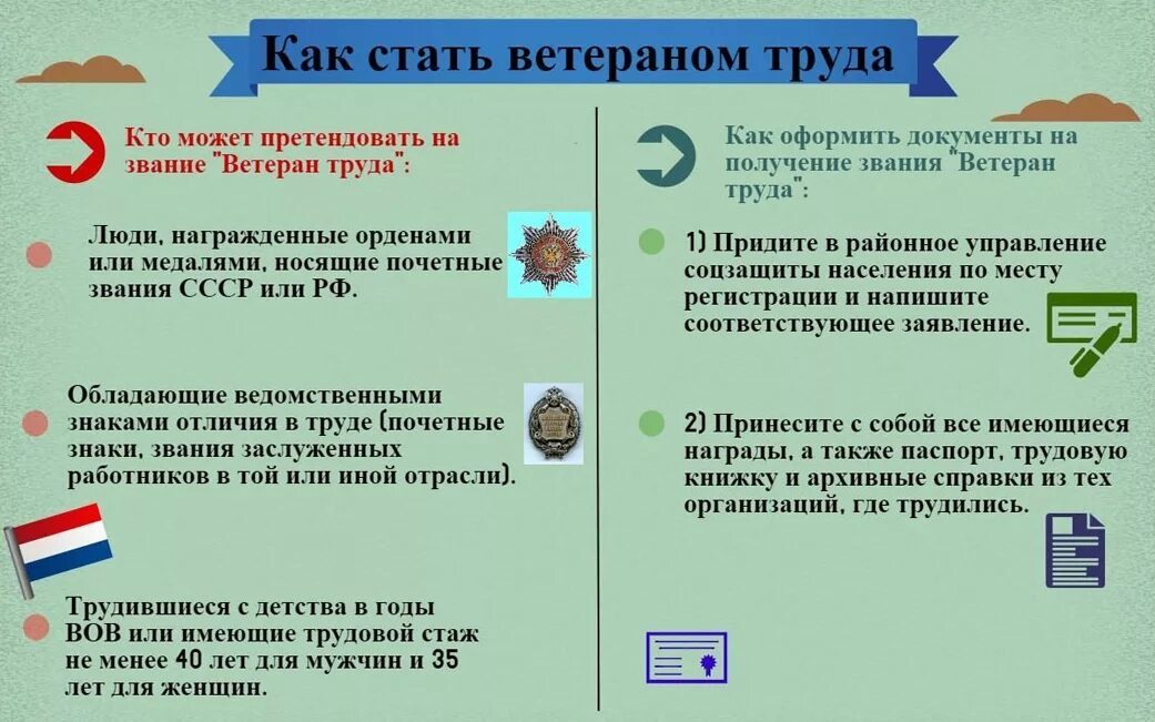 Трудовая пенсия военного пенсионера. Стаж для ветерана труда. Льготы ветеранам труда. Звание ветеран труда как получить. Документы для ветерана труда.