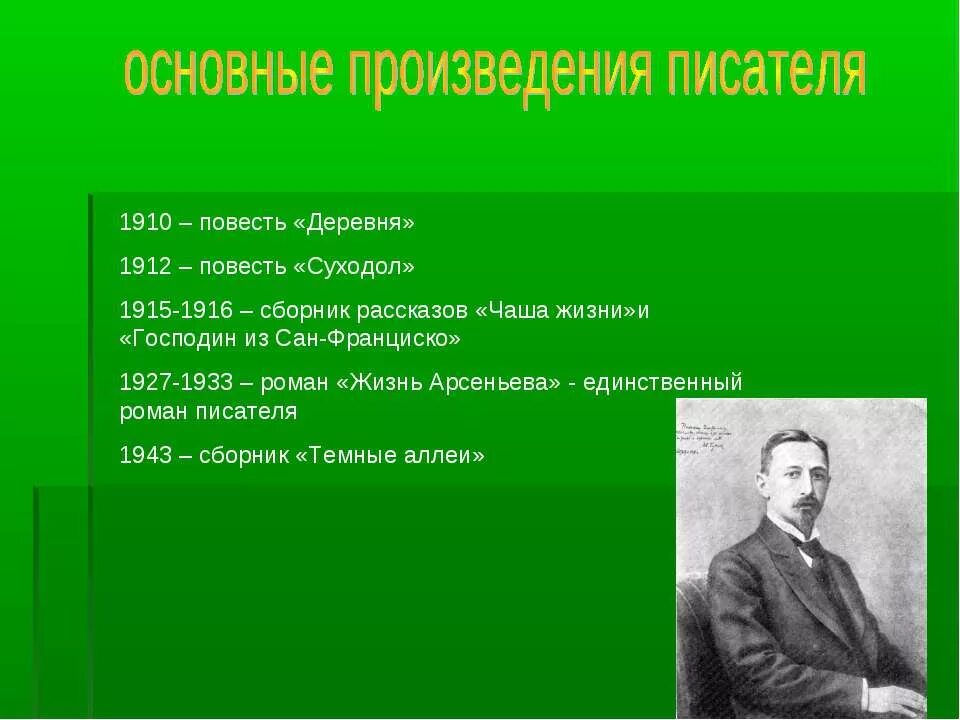 Главные рассказы и писатели. Главные произведения Бунина. Основные произведения Ивана Алексеевича Бунина. Бунин самые известные произведения.