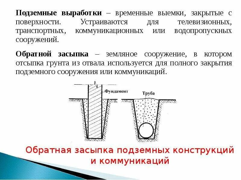 Временные выработки