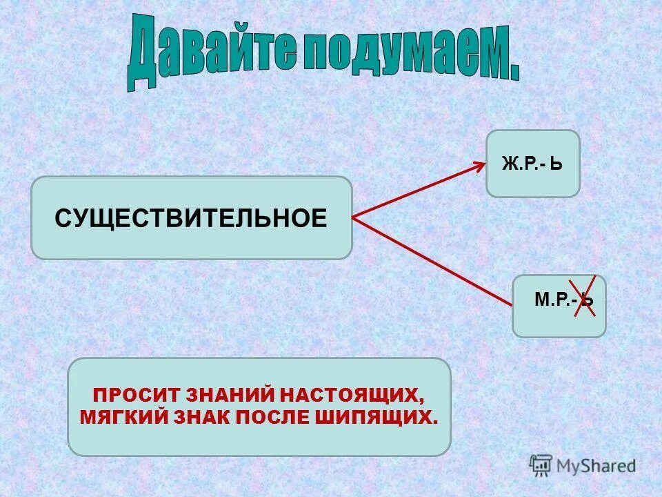 Слова м. Р ср. Р ж. Существительное ж р. Окончания имен прилагательных мужского рода.