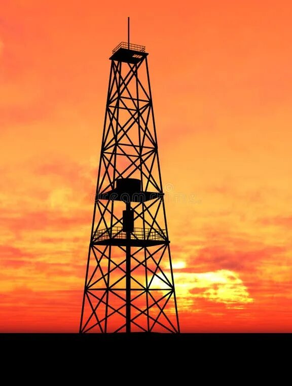 Горящая вышка. Газовый факел. Нефтяная скважина. Газовая вышка. Факел на буровой.