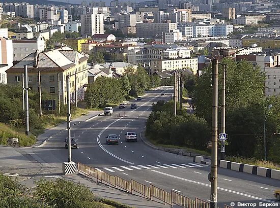 Пл дороги. Улица дорожная город Мурманск.