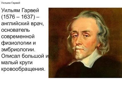 Уильям гарвей открытия в биологии