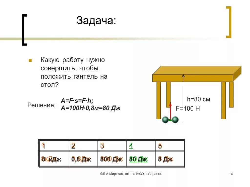 Какую работу надо совершить чтобы положить гантель. Какую работу надо совершить чтобы положить гантель на стол. Какую работу нужно совершить. Какую работу надо совершить чтобы.