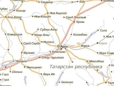 Арск карта
