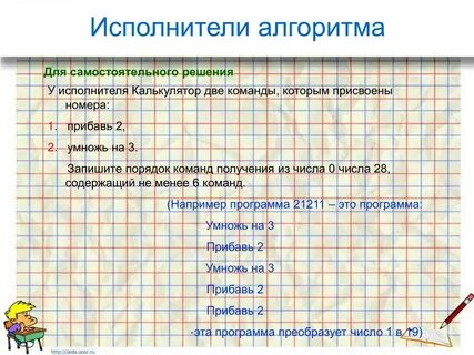Среда исполнителя алгоритма