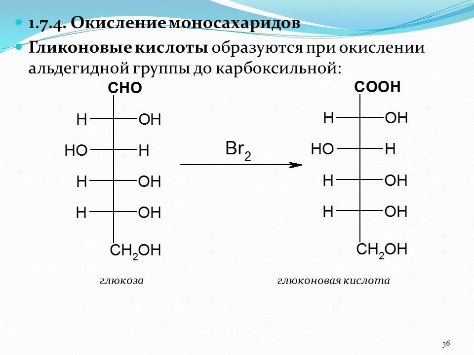 Химические свойства моносахаридов реакции