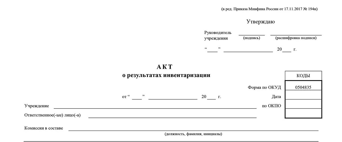 Образец акта о результатах инвентаризации заполненный. Акт о результатах инвентаризации (код формы 0504835). Образец акт о результатах инвентаризации форма 0504835. Бланк акт о результатах инвентаризации образец заполнения бланков. Акт проведенной инвентаризации