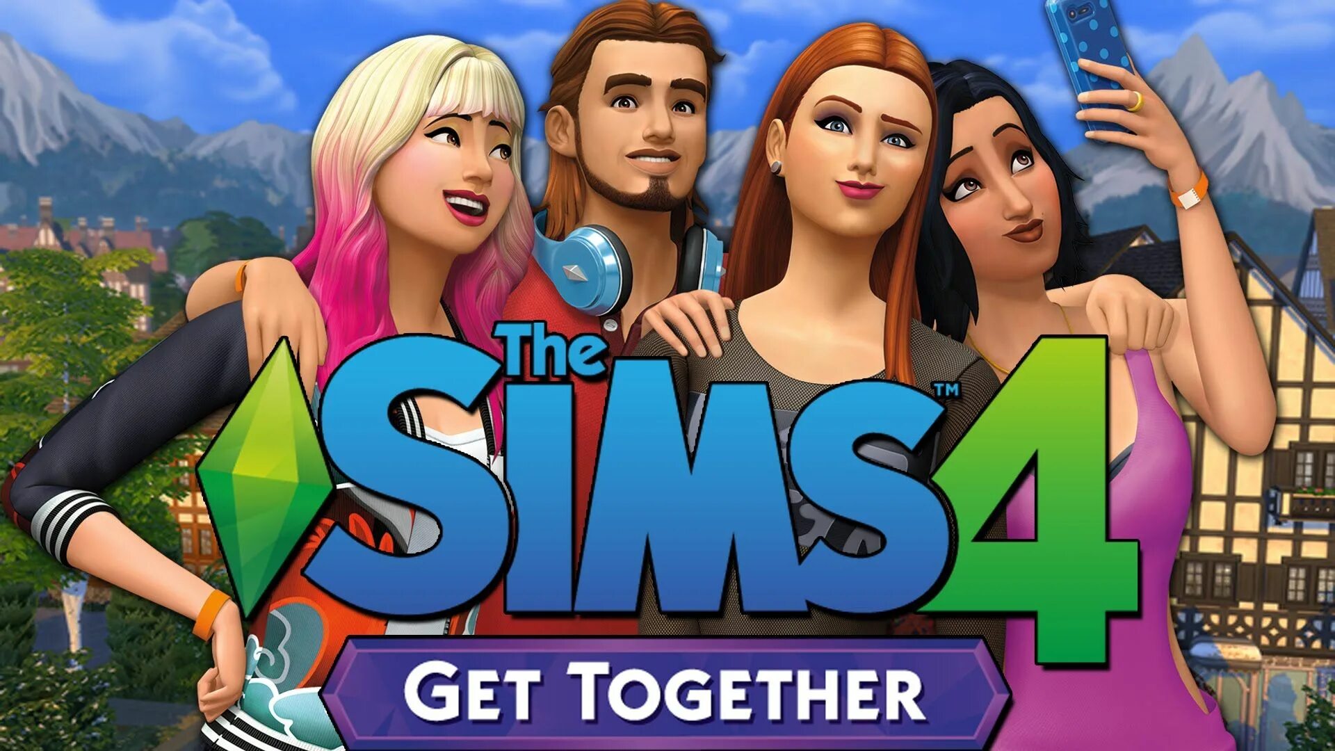 Sims 4 loading screen. Стрим SIMS 4. The SIMS 4. веселимся вместе. SIMS 4 обложка игры. Get together SIMS 4.