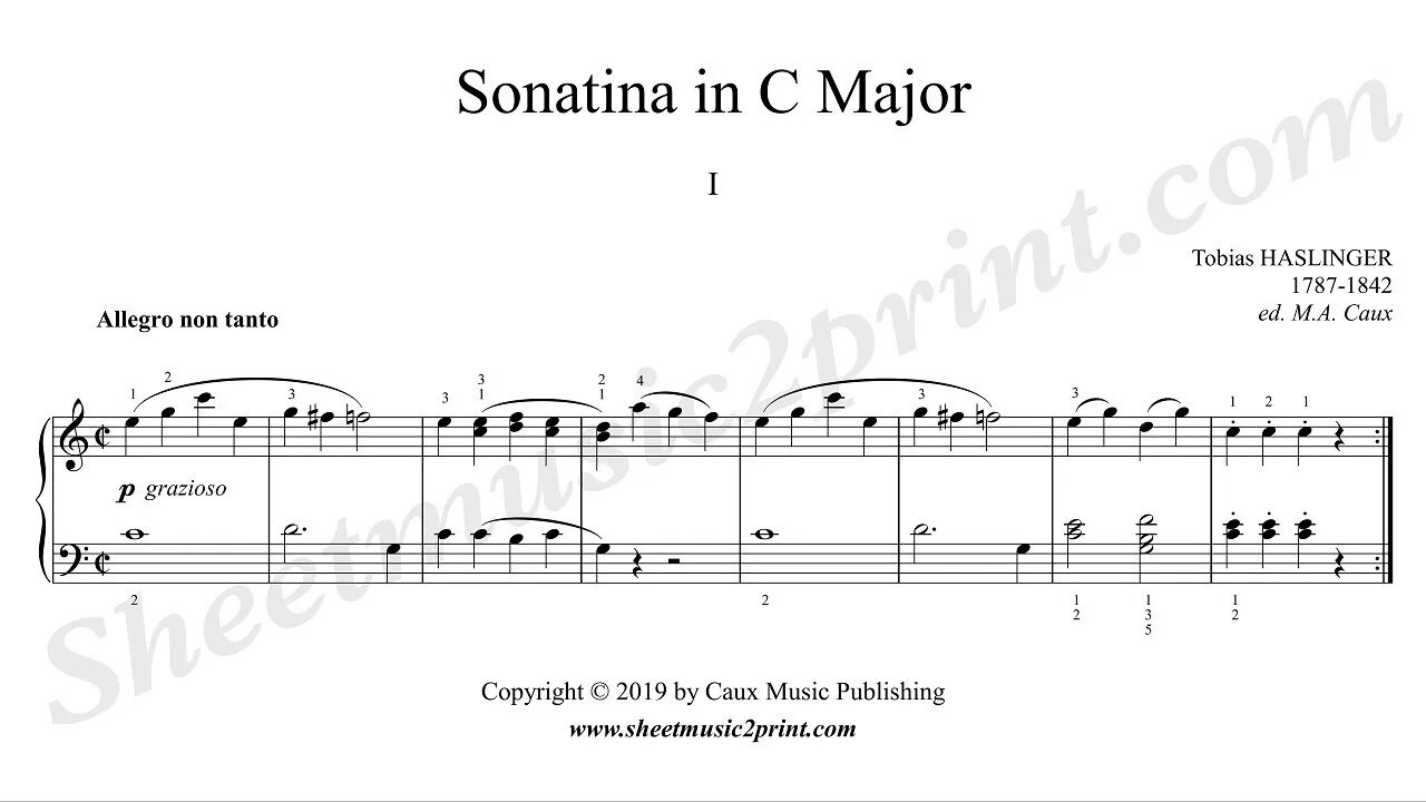 Allegro in c major. Хаслингер сонатина. сонатина хаслингер на фортепиано. хаслингер сонатина до мажор. сонатина хаслингер allegro moderato.
