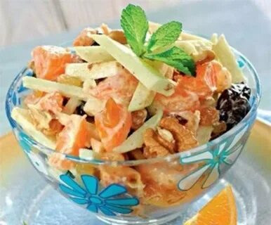 Салат орехи яблоки чернослив