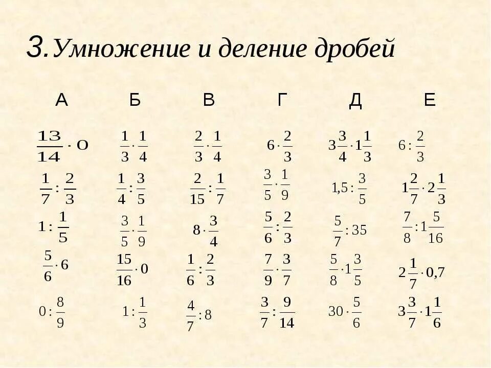 Умножение и деление дробей примеры. Умножение и деление дробей 6 класс. Умножение и деление дробей 5 класс. Умножение дроби на число задания. Как разделить 3 дроби