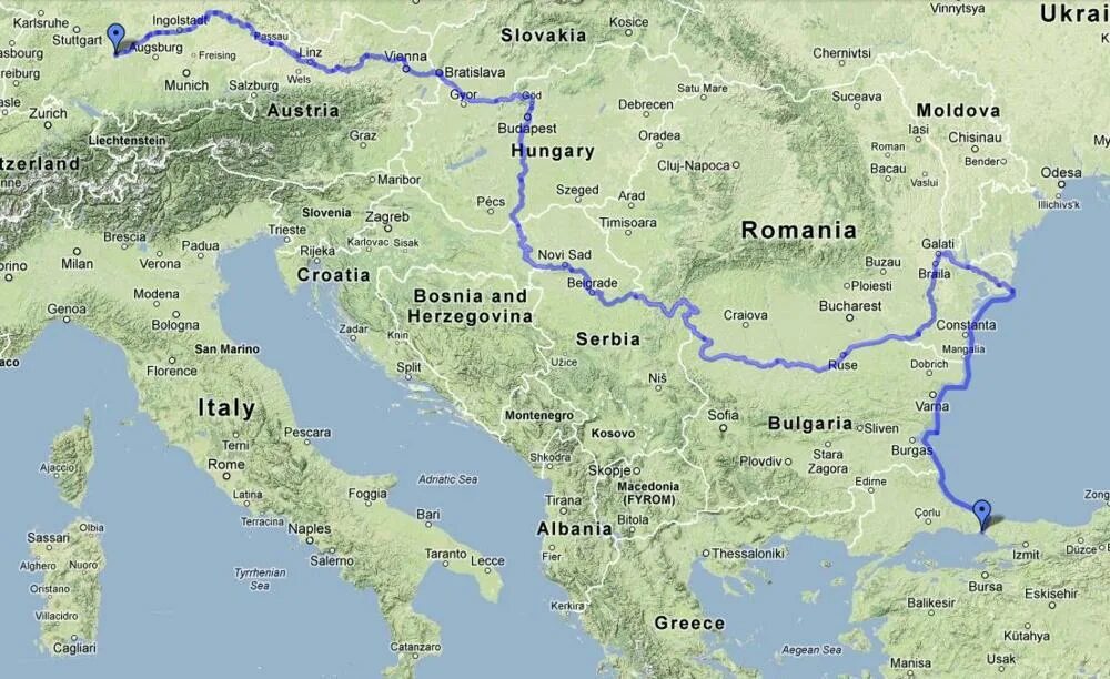 Где берет начало река дунай. Река Дунай на карте Украины. Дунай на карте Румынии. Река Дунай на карте Европы. Дунай в Болгарии на карте.