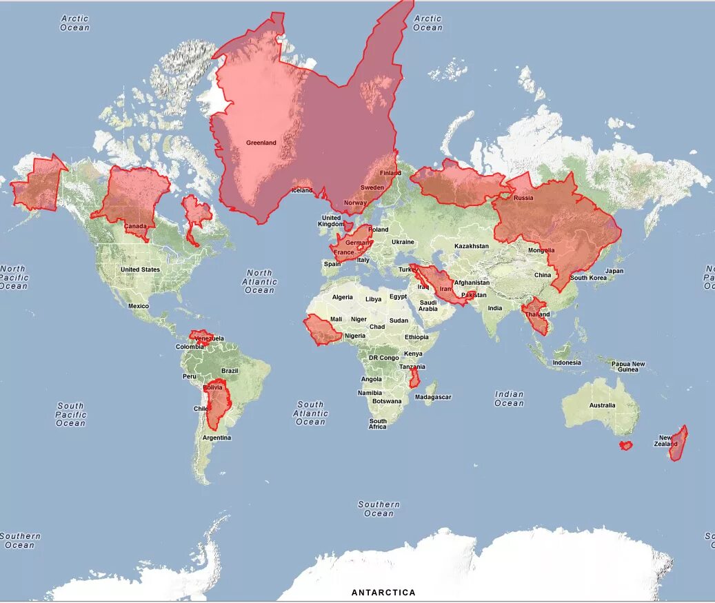 True world maps