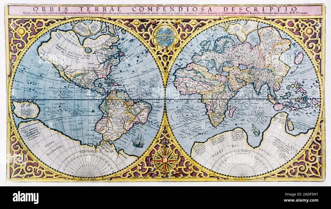Карта Европы Меркатора.