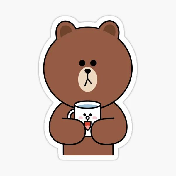 Brown stuck. Line friends Cony Стикеры. Медведь стикер. Стикеры Brown & Cony. Cute Bear стикер.