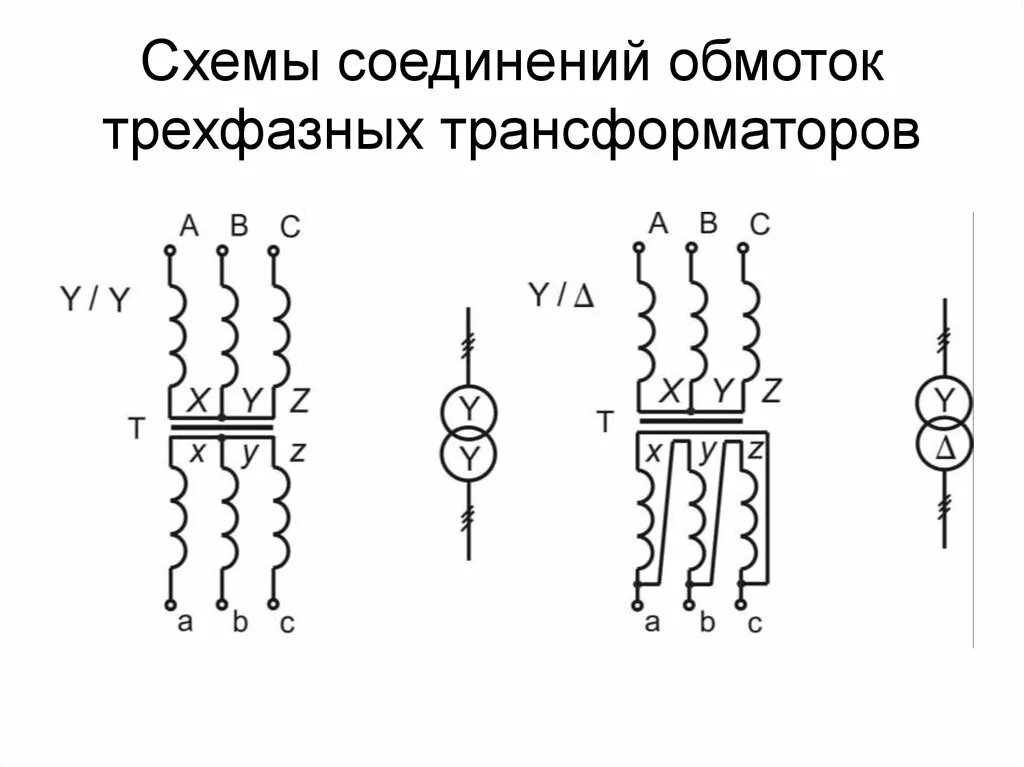 Группы трехфазных трансформаторов. Схемы соединения обмоток трехфазных трансформаторов. Схема соединения трехфазного трансформатора. Схемы соединения обмоток трехфазных трансформаторов звезда. Соединение обмоток трехфазного трансформатора.