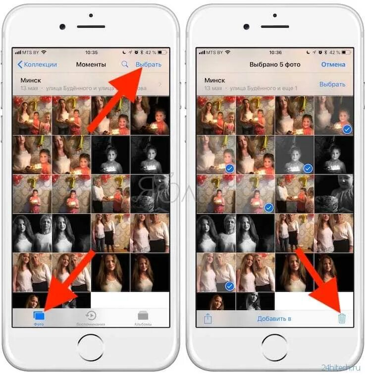 Как посмотреть серию фото на iphone 6s