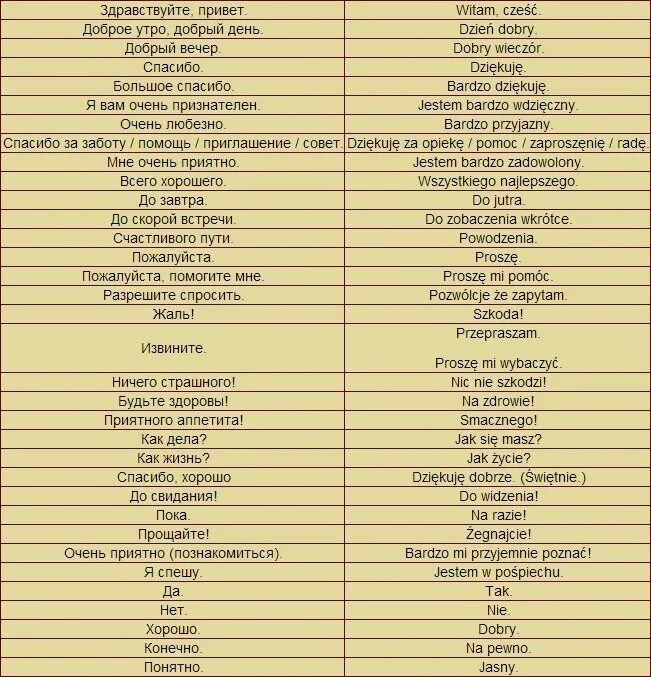 Польский язык похож. Польские слова. Приветствие на польском. Важные слова на польском. Фразы на польском.