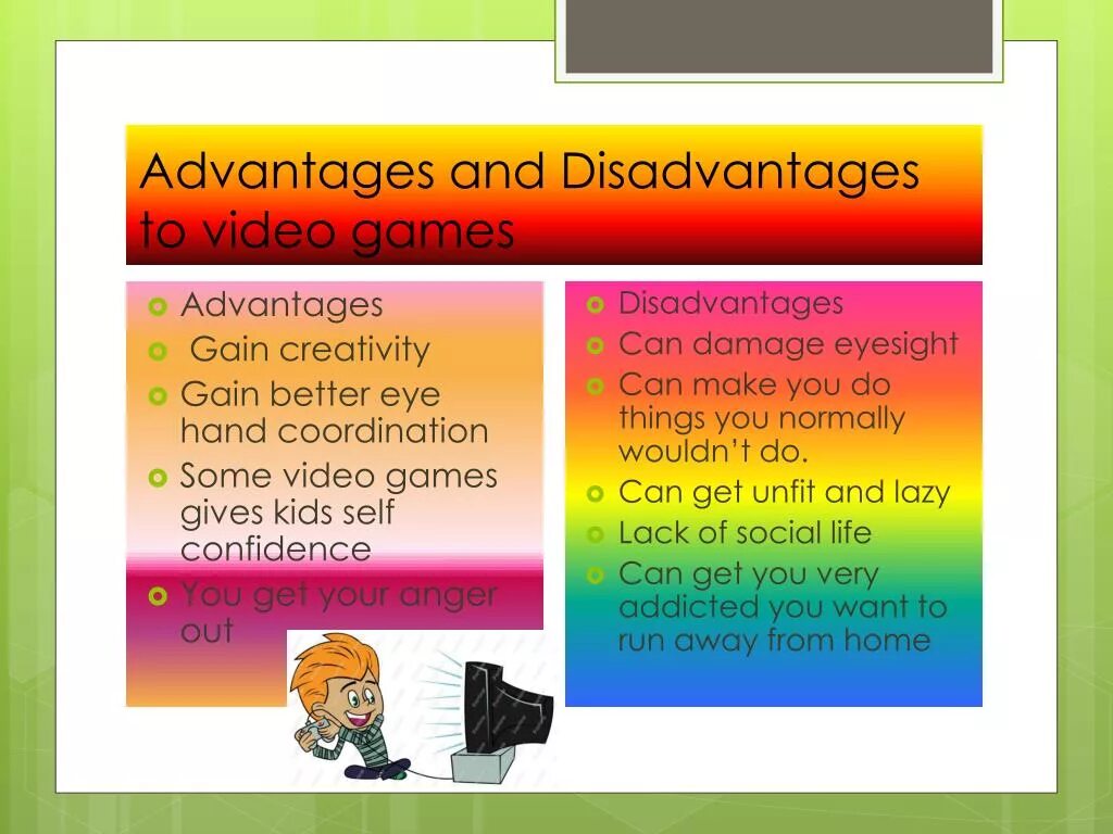 Game topics. Computer games advantages and disadvantages. Advantages and disadvantages компьютер. Advantages and disadvantages of Video games. Advantages and disadvantages game.