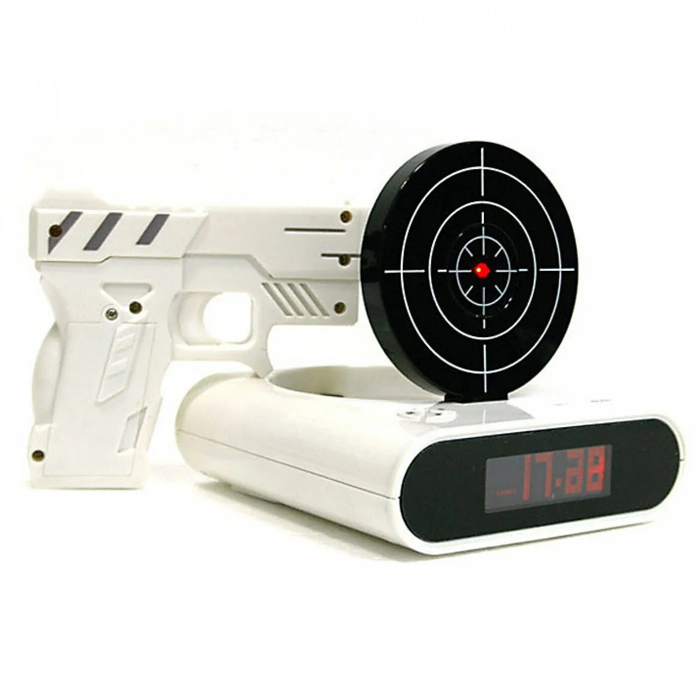 Будильник с пистолетом. Будильник-пистолет gun alarm clock. часы-будильник с мишенью и лазерным пистолетом gun alarm clock. будильник с мишенью и лазерным пистолетом. будильник тир с пистолетом и мишенью.