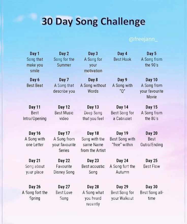 30 Дней Song Challenge. 30 Day Song Challenge. 30 Days Music Challenge. ЧЕЛЛЕНДЖ песни 30 дней. Подборку челлендж