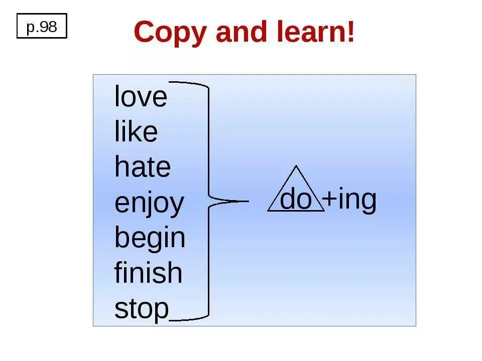 Like Love hate ing правило. Глаголы Love like hate. Like +-ing правило. Like глагол с ing. Talks ing