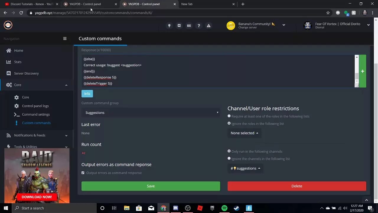 Role commands
