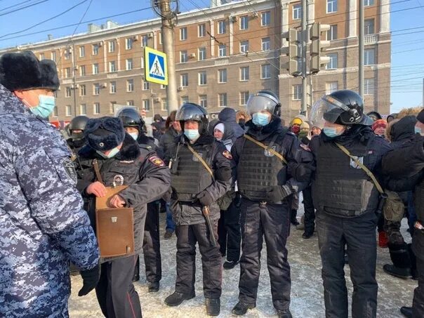 23.01.2021 Митинг Кемерово. Несанкционированный митинг. Митинги в России. Незаконные митинги.