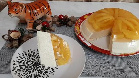 Персик с желатином