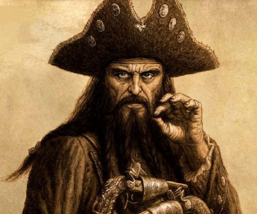 Пираты черный капитан. Борода пирата черная.