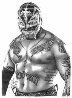 WWE Rey Mysterio Pencil Drawing by Chirantha Rey Mysterio Tattoos, Mysterio...